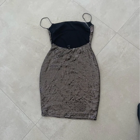 Windsor Gold Glitter Sequin Mini Dress size Small - Picture 6 of 7